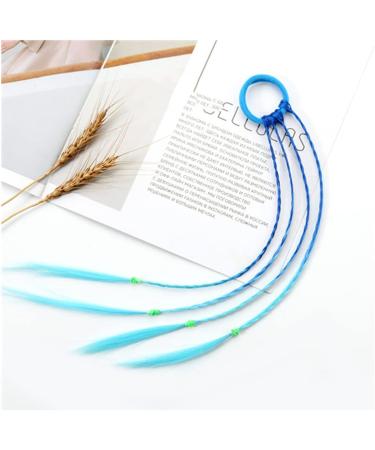 Colorful Hair Extensions - Braided Neon Hairpieces for Kids | Pack of 6 Synthetic Colored Braids with Elastic Bands - Buy Online on GoSupps.com