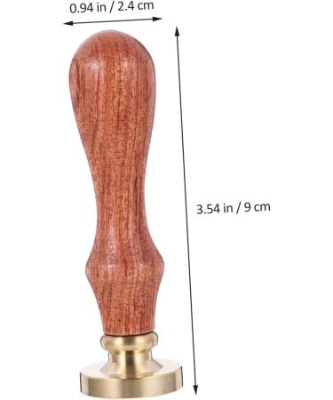 Outanaya 1pc Dispensing Plate Tool Retro Sealing Stamp Espresso Tool Vintage Envelopes Hotfix Wooden Handle 1 count (Pack of 1) Golden - Buy Online on GoSupps.com