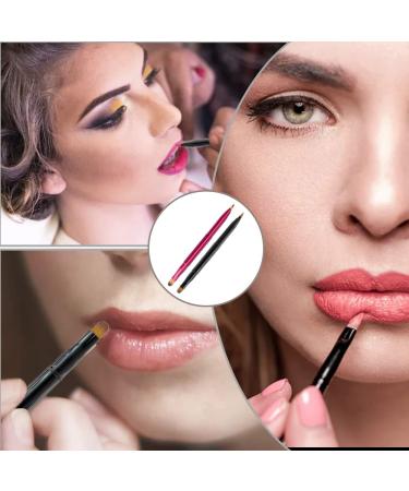 Buy 2 Pcs Dual End Lipstick Brushes - Portable Retractable Lip & Eye Shadow Brushes for Perfect Makeup Application - Buy Online on GoSupps.com
