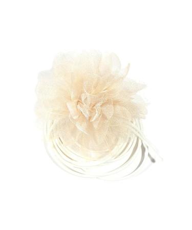 Southjieling Flower-Choker necklace elegant handmade flower neck party jewelry fabric material gift for women and girls beige