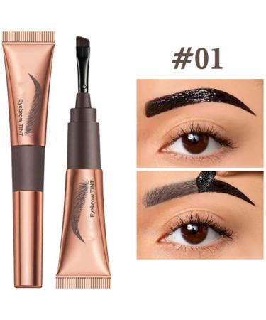  Generisch 2 Pack Waterproof Eyebrow Tattoo Transfer Gel Waterproof Stain Resistant Lasting 3 Days Easy Peel Off Eyebrow Gel 01# Black Grey - Buy Online on GoSupps.com