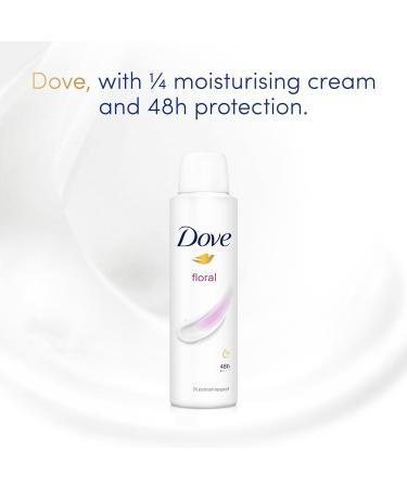 Dove Floral Anti-perspirant Deodorant Spray pack of 6 with moisturising cream for 48 hours of protection 200 ml Packaging/label may vary Fresh 200 ml (Pack of 6) - Buy Online on GoSupps.com