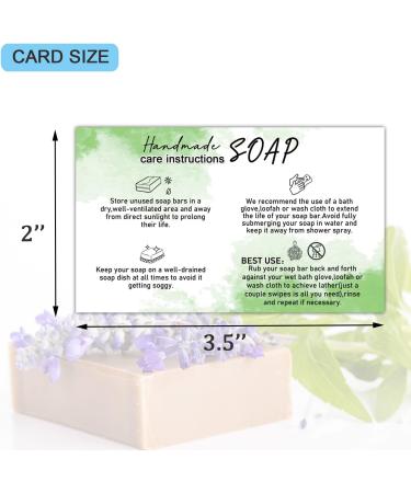 Handmade Soap Care Instructions - Feminine Soap Care Guide - 50 Pack - Buy Online on GoSupps.com