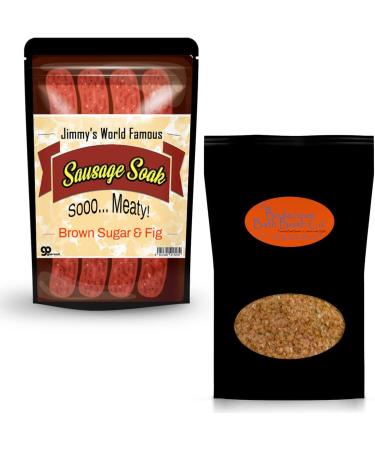 Jimmy's Sausage Soak Bath Salts - Premium Bath Soak for Men in Brown Sugar & Fig Fragrance - Funny Gift for Meat Lovers - Ideal for Dad, Boyfriend, Husband - Stocking Stuffers and Gift Baskets - Buy Online on GoSupps.com