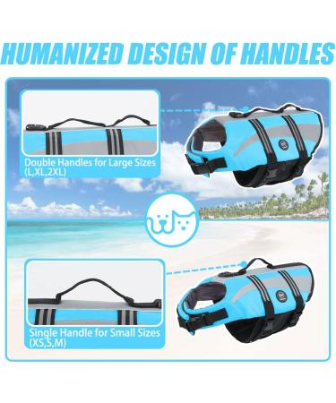 Emust Dog Swimming Vest - Reflective Life Jacket for Small Dogs | Durable Water Safety Vest with Rescue Handle - Ideal for Swimming & Boating - Blue Size S - Buy Online on GoSupps.com