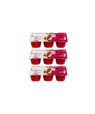Giant Food Strawberry Applesauce 3 Pack of 6 Each (18 count)