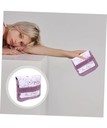 High Capacity Tampon Bag for Women & Girls - Stylish Menstruation Pillow Storage | Violet 13x12x1cm - Buy Online on GoSupps.com