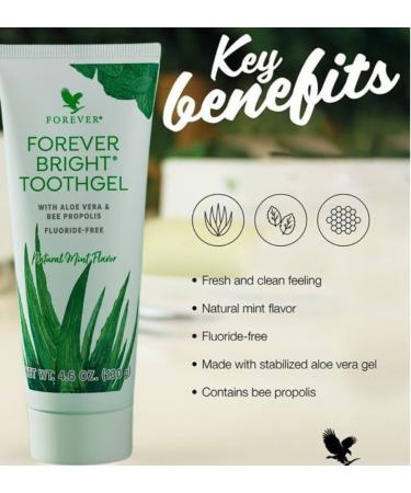 Buy Forever Bright Aloe Vera Toothgel - 3 x 100ml | Ideal for Bright Smiles | International Shipping - Buy Online on GoSupps.com