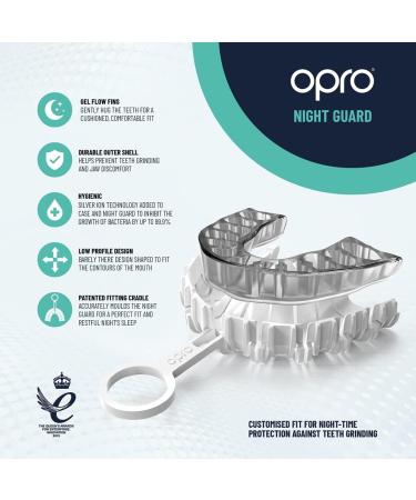 Opro Dentist Recommended Night Mouth Guard for Teeth Grinding Bruxism and TMJ Restorative Sleep with Antimicrobial Dental Pr - Buy Online on GoSupps.com