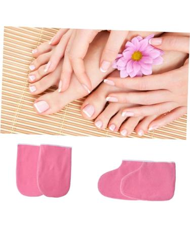 Healeved 2 Pairs Cotton Gloves Paraffin Wax Gloves and Booties Wax Bath Gloves Hand Treatment Mitts Bath Cloth Gloves Paraffin Wax Mitts Gloves Booties Mittens Pink Work Bath Mat Feet - Buy Online on GoSupps.com