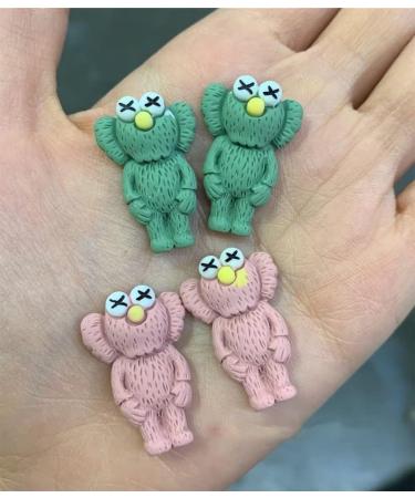 KAWS Nail Charms 4pcs - Mixed Green Pink | Add a touch of art to your nails - Buy Online on GoSupps.com