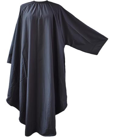 Buy Salon Hair Cutting Cape - Stylish Polyester Pongee Hairdresser Cape for Family & Daily Trimming Complex Styling in Black - Buy Online on GoSupps.com