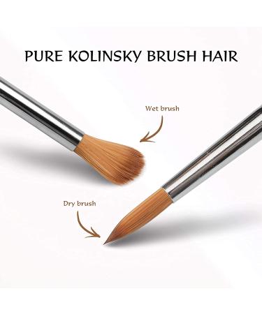 Acrylic Brush #20 Sable Kolinsky - Nail Art & Manicure Tool | Zobelhaar Wood Gel Brush for Acrylic Nails - Buy Online on GoSupps.com