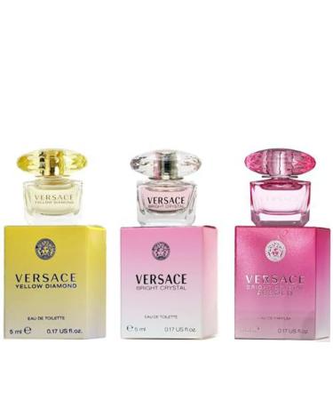 Versace Miniature Variety Trio Collection Perfume Gift Set for Women Absolu Bright Crystal Yellow Diamond - Buy Online on GoSupps.com