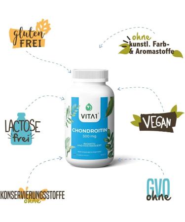 VITA1 Chondroitin 500mg - 90 Capsules | Natural Chondroitin Sulfate for Joint Health | 6 Weeks Supply - Buy Online on GoSupps.com