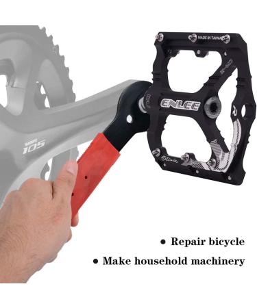 Double Sided Pedal Wrench 15/16/17mm - Bicycle Pedal Removal Tool for Bike Maintenance & Repair - Red - Buy Online on GoSupps.com