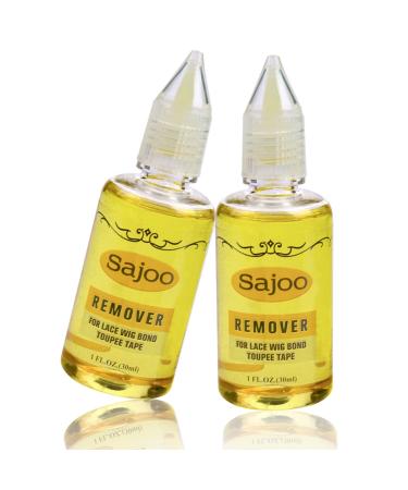 Sajoo 2 Bottles Tape in Removes Hair Glue- Fast Acting Hair Extensions Hair Glue Lace Wig Glue Remover  Wig Tape lace Tape Remover 30ml Tape Remover for Tape in Hair Extensions Adhesive Remover A-2 Bottles Remover