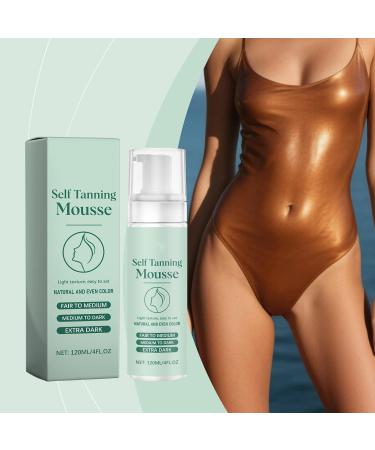 Mousse autobronzante pour le corps et le visage lotion autobronzante naturelle formule non collante hydratante absorption rapide 2pcs - Buy Online on GoSupps.com
