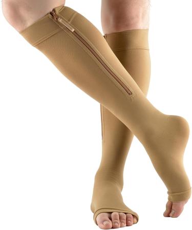 MDRCG Compression Socks with Zipper - Open Toe 3XL B for Optimal Support | International Shipping - Buy Online on GoSupps.com