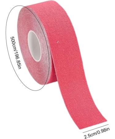 Fovolat Sports Tape Athletic Kinesiology Sports Tape Waterproof Breathable Kinesiology Tape | Athletic Tapes & Wraps Kinesiology Recovery Tapes Supports Muscles & Joints Hot Pink - Buy Online on GoSupps.com