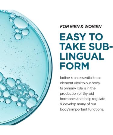 Organic Nascent Iodine Drops by Solace | Iodine Supplement for Thyroid Support | 1 Year Supply | USDA Organic | Potassium Iodine | Vegan (2 oz (60mL)) - Buy Online on GoSupps.com