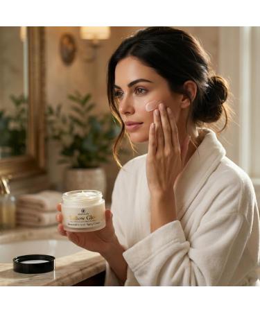 Organic Premium Grass Fed Beef Tallow for Skin Cream - With Bakuchiol & Gotu Kola for Anti-Aging Face & Body Cream with Jojoba Honey Greek Olive Oil 4oz - Buy Online on GoSupps.com