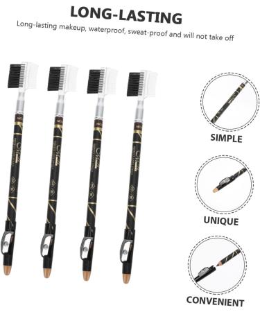 TOVINANNA 20 Pcs Two-in-one Eyebrow Pencil Eyebrow Pencils with Pencil Sharpener Eyebrow Powder Wooden Miss - Buy Online on GoSupps.com