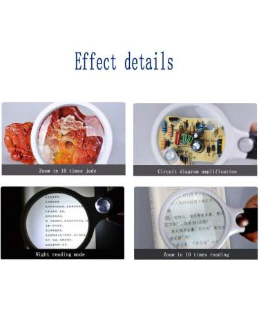 LED Handheld Magnifying Glass with Light High Power Magnifying Glass with Light Distortion-Free Illuminated Magnifier for Reading Sewing Crafts Handcraft Hobby New Plastic Lens Made in China - Buy Online on GoSupps.com