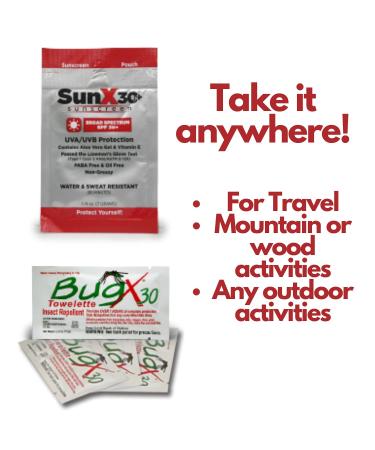 CoreTex SunX SPF 30+ Lotion & BugX 30 Insect Repellent Combo Wallmount Box (50 Towelettes) - Protect Your Skin Outdoors - Buy Online on GoSupps.com