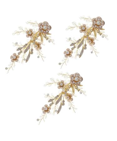 FRCOLOR Wedding wedding zircon Miss side clip headgear pearl pearl clips for hair hair clips Mori Department hair barrettes bridal hairpin crystal Crystal