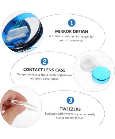 Buy Gatuida Colored Contact Lenses & Eye Care Travel Case - Luxurious Organizer with Mirror & Holder - Buy Online on GoSupps.com