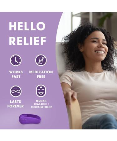 Aculief - Natural Headache & Migraine Relief Wearable - Acupressure Stress Alleviation - 1 Pack Purple - Buy Online on GoSupps.com