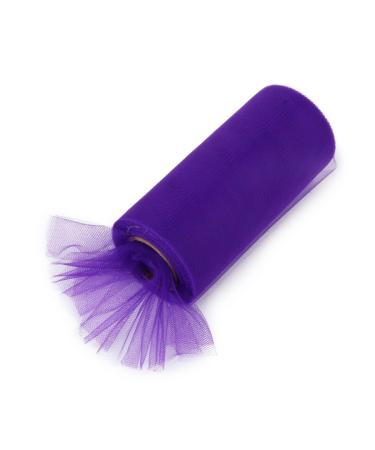Lurrose Wedding Favors Roll dinner table decor black decor flowers decoration wrapping tulle skirt reel wired Purple medium