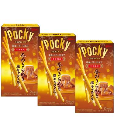 Glico POCKY Winter version caramel flavor Chocolate stick snacks 3 With MAIKO sticker Pio big bazar