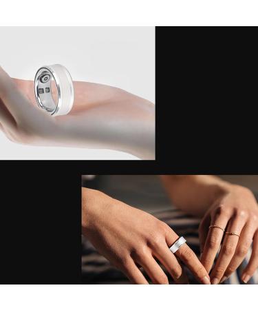 Smart Health Ring Sleep Tracker Ring Silver Step Counting Wearable Body Temperature Monitoring for Gift(23 23)(18 18) 18 18 - Buy Online on GoSupps.com