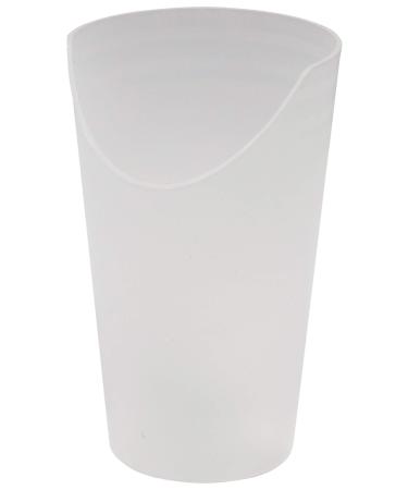 Nose Cut Out Cup. for those who struggle to tilt or tip their Head back or with Neck injuries. Makes drinking easier as fits around the Nose. Cup tips further back less need to tilt Head or Neck.