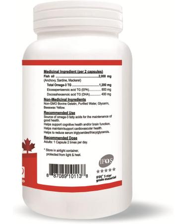Nutridom Omega-3 Fish Oil 1 000 mg Enteric No Fishy Aftertaste Fish Oil Supplement with EPA & DHA Fatty Acids Supports Heart Brain and Joint Health (120 Count) - Buy Online on GoSupps.com