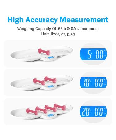Accurate Baby & Pet Scale - Digital Weighing Scale for Infants, Toddlers & Animals with Hold Function | Precise آ±0.1oz - Buy Online on GoSupps.com