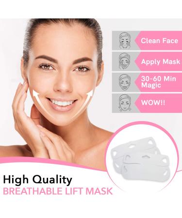 V-Shaped Slimming Face Mask - Double Chin Reducer for Firming & Contour Lifting - Instant Lift Strap Wrinkles Remover - 5 Pack - Buy Online on GoSupps.com