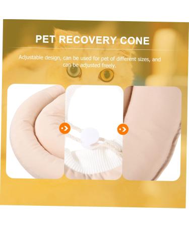 CORHAD Elizabeth Circle Cats Cone Puppy Collars Neck Cone The Waterproof Cloth is Filled with Pp Cotton S Beige - Buy Online on GoSupps.com