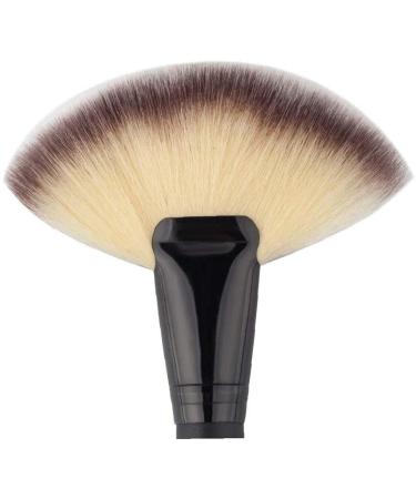 1Pc Big Black Fan Brush - Versatile Makeup Tool for Blush Concealer & Powder - Portable Face Brush for Beauty & Personal Care - Buy Online on GoSupps.com