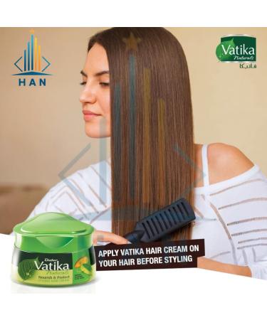 Vatika Naturals Nourish & Protect Styling Hair Cream with Henna Almond & Aloe Vera - 140ml for Healthy Hair | Buy Online Worldwide - Buy Online on GoSupps.com