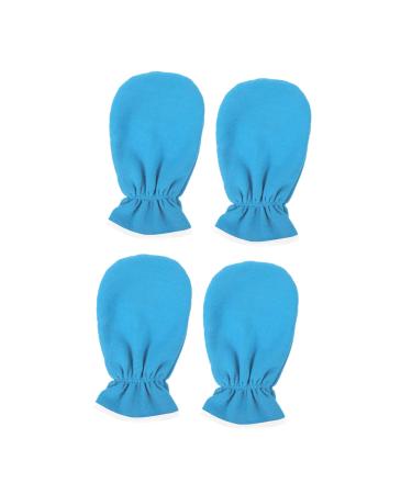 Healeved 4 Pairs Maintenance Care Gloves Paraffin Wax Mitts for Hands Paraffin Wax Booties Wax Warmer for Hand Care Cotton Mitts for Paraffin Wax Bath Spa Work Manicure Tools Flannel
