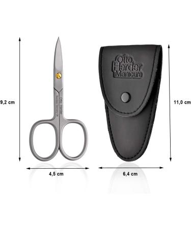 Otto Herder Nail Scissors - Rustproof 9cm Professional Foot & Fingernail Scissors with Micro Toothing & Adjustable Screw - Includes Case - Buy Online on GoSupps.com