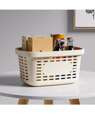 Portable Shower Basket Sundry Storage Basket Plastic Tote Storage Basket for Holding Soap Shampoo Cosmetics Bathroom Gym(Beige) - Buy Online on GoSupps.com