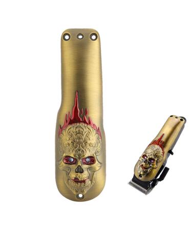Hair Clippers Full Body Cover Electric Clipper Modified Shell Retro Style Clipper Cover Personalized Fashion Appearance Outliner Trimmer Cover (Skeleton-Gold)