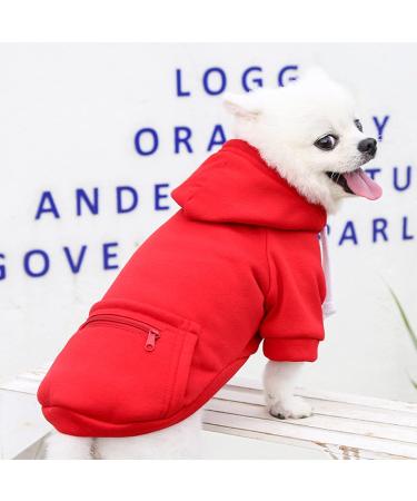 Waterproof Winter Dog Coat | Warm Jacket & Hoodie for Small Dogs - XS 1107debka Red - Buy Online on GoSupps.com