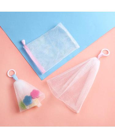5-Piece Long Foam Net Facial Cleansing Shower Bubble Net Easy Mesh Bag for Perfect Bubbles | International Shipping Available - Buy Online on GoSupps.com