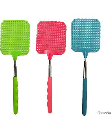 3 PCS Extendable Fly Swatter Set - Heavy Duty Bug Swatter with Telescoping Metal Handle - Buy Online on GoSupps.com
