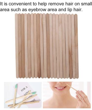 100pcs Disposable Wooden Waxing Sticks for Hair Removal - Body & Eyebrow Wax Applicator Spatulas - Buy Online on GoSupps.com